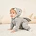 ALLAIBB Shark Baby Onesie Cotton 3D Cartoon Romper Cute Jumpsuit Hooded Outwear for Toddler Baby Boys Girls 3-24M