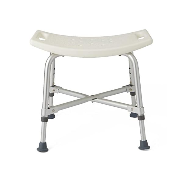 Medline Heavy Duty Shower Chair Bath Bench Without Back, Bariatric Bath