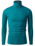 Doublju Mens Long Sleeve Turtle Neck Sweater