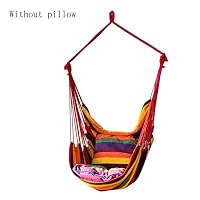 loukou Canvas Swing Chair Hanging Rope Garden Indoor Outdoor 150Kg Weight Bearing Hammocks