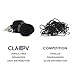 Claev Horizontal Card Protector & Lanyard Set (Black, 4x3 Inch, 100 Pack), Clear Waterproof ID Name Badge Holders & Soft Braided Lanyards