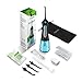 iTeknic Cordless Water Flosser for Teeth Dental Oral Water Irrigator portable with 300ml Water Tank, 5 Jet Tips Teeth Cleaner for Braces, 3 Modes, IPX7 Waterproof, USB Rechargeable, 1 Tips Box (black)