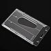 Outus Vertical 2-Card Holder Plastic Credit Card Holder Rigid ID Badge Protector, 3 Pack