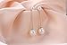 Canmiya Women's 925 Sterling Silver 10mm Perfect Circle Shell Pearls Drop Dangle Earrings