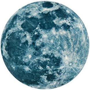 SanCanSn Wall Sticker, 3D Large Moon Fluorescent Wall Sticker Removable Glow in The Dark Sticker (12cm(Diameter), Green)