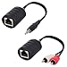 3.5mm Stereo To RCA Red White Audio Balun Extender Over Cat5
