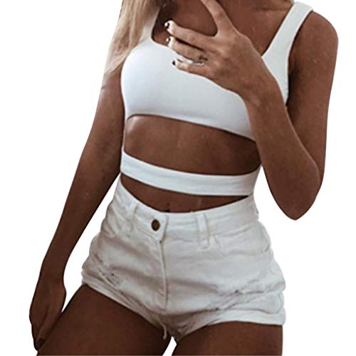 Zainafacai Women's One Piece Swimwear Bikini Jumpsuit Sleeveless Open Bust High Cut Thong Bodysuit Swimsuit