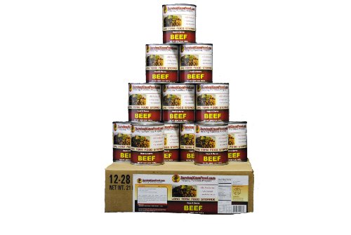 Survivalcavefood Gourmet , Canned Beef, 12, 28oz cans