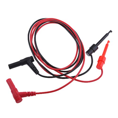gazechimp 1Meters Multimeter Test Leads Probes 2X Hook Clip to 2X Banana Plugs Cable - Thumbnail 2