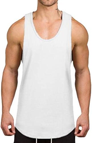 JiXuan Cotton Muscle Guys Undershirt Vest Gym Clothing Bodybuilding Tank Top Men Fitness Singlet Sleeveless Shirt