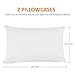 Adoric Pillow Cases Queen Size Ultra Soft Brushed Microfiber, Durable Pillow Cover - 2Pcs, White