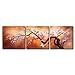 VASTING ART 5-Panel 100% Hand-Painted Oil Paintings Landscape Human Body Couple Love Trees Couple Modern Abstract Artwork Stretched Wood Framed Ready Hang Home Decoration Wall Decor Living Bedroom Red