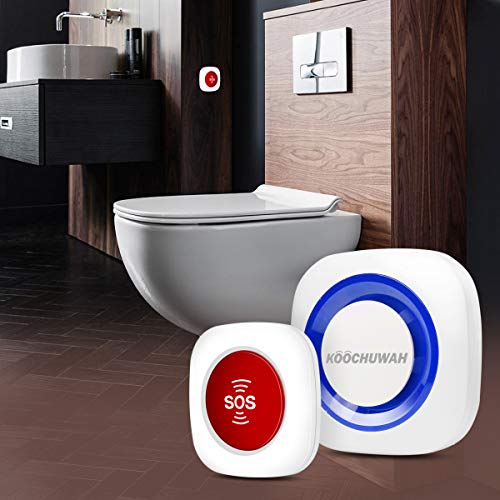 image for Coastacloud Wireless Doorbell Chime SOS Necklace Call Button, Plug in 