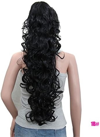 75Cm Long Curly Ponytail 220G Artificial Synthetic Tress Claw In Pony Tail Hair Extension Natural False Women's Hairpiece P1B/613 30inches