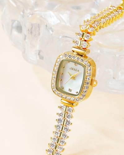 CIVO Women's Watch Small Analogue: Waterproof Rectangular Dial Wristwatches with Stainless Steel Silver Gold Strap – Elegant Gift for Women Anniversary Birthday Gift