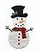 MushyMoments Snowman Christmas Decoration. Life Size Indoor Felt Snowman Kit for Kids -Wall Hanging with Stick-on Decorations