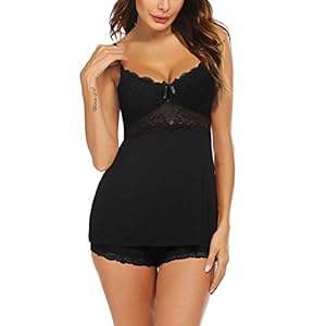 Lucyme Dames Pyjama set Nachtwasgoedset van Kortedames Mouwloze Nachtkleding set T-shirts + shorts Tweedelig Loungewear…