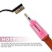 Rhinestone Hotfix Applicator Full Set - DIY Rhinestone Setter Kit Include 7 Different Sizes Tips, Tweezers & Brush Cleaning kit, 2 Pencils, and Hot-Fix Crystal Rhinestones (Pink)