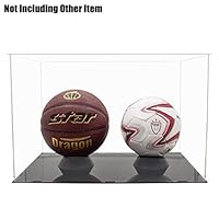 Tingacraft Acrylic Basketball/Football Display Case (22 x 14.1 x 14.5 inch) Self-Assembly Dustproof for Helmet