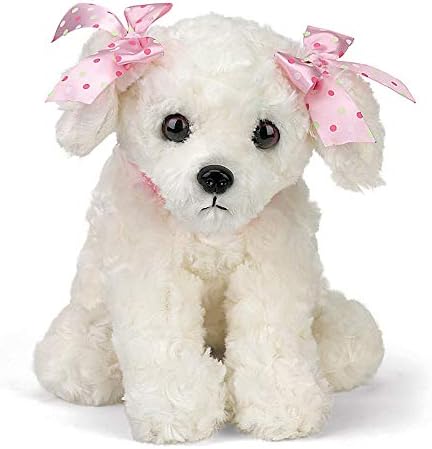 Bearington Sassy Plush Stuffed Animal White Puppy Dog 13"
