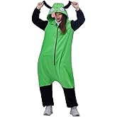 Invader Cosplay Zim Hoodie Halloween Costume Mens Casual Hooded Zip Up Pullovers