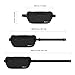 Becko RFID Blocking Money Waist Belt Water-Resistant Waist Stash Anti-Theft Passport Holder Pouch for Outdoor Travelling, Running, Hiking, Cycling, Jopping