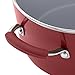 Rachael Ray Cucina Nonstick Pasta Stock Pot with Lid and Spout, 8 Quart, Cranberry Red