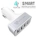 Car Charger: Stalion 4-Port Multiple USB Rapid Travel Adapter for iPhone 6 6s 7 Plus Samsung Galaxy S7 S6 Edge+ GPS Smartphones & Tablets (White)