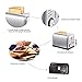 TILON 2 Slice Kitchen Stainless Steel Toaster with Bagel Defrost and 6 Shade Settings Extra Wide Slot/Removable Crumb Tray/Blue LCD Timer Display