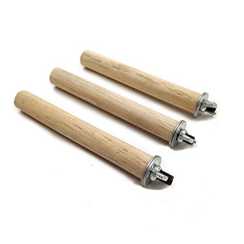 Bird Cage Accessories-Bird Perch-Bird Stand-Natural Wood Perch 3-Piece Set for Birds