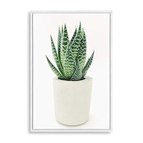 signwin Framed Canvas Wall Art Green Plants Canvas...