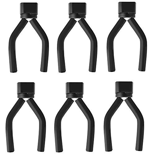 Haneye Guitar Wall Mount Hangers 6-Pack,Guitar Hanger Keep Long Holder Hook Stands for All Size Stringed Musical Instrument Electric Guitars,Bass,Mandolin,Banjo,Violin,Ukulele Accessories Black - Thumbnail 3