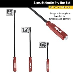 TEKZ 17113 3-Piece Angled Tip Pry Bar Set with