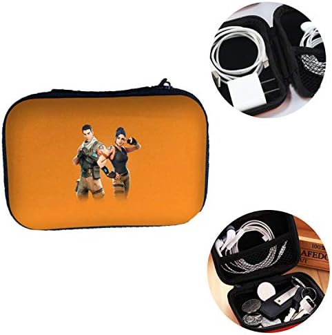 C0oow Fort-nite Battle Royale Headphones Cases, Portable Storage Bags Travel Carrying Case for Bluetooth Wireless Headphones, iPhones Earbuds, Charger, Airpods, USB Flash Driver