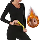 HAMACTIV Neoprene Sanua Hot Body Shapers Sweat T-Shirts Fitness Suit Weight Loss Gym Yoga Sports Slimming V-neck Corset Anti-cellulite Long Sleeve T Shirts