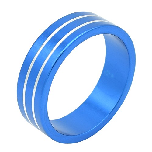 JooFn 10mm Bike Headset Spacer Aluminium Alloy Bicycle Fork Washer Stem Spacers Compatible with Mountain Road Bike 5pcs (Blue)