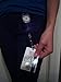 Retractable Badge Holder Carabiner Reel, Clip On ID Card Keychain, 4 BlackTranslucent Clips, By ToNic Innovation