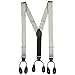 Hold'Em 100% Silk Suspenders For Men Y - Back Fancy Solid Button End Dress Suspender Made in USA – Many Colors and Designs Perfect for Tuxedo