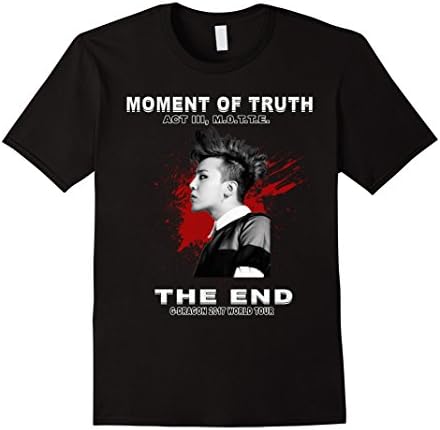 Mens K-POP GDRAGON BigBang 2017 World Tour M.O.T.T.E. T-shirt 3XL Black