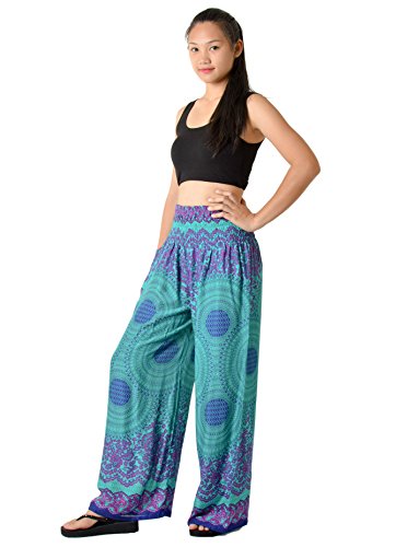 Orient-Trail-Womens-Aztec-Tribal-Design-Yoga-Wide-Leg-Harem-Pants-US-Size-0-22