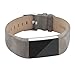 POY For Fitbit Charge 2 Wristband, Adjustable Genuine Leather Replacement Bands for Fitbit Charge 2 Matte Gray