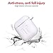 AirPods Protective Case, 3 in 1 Silicone Headphones Accessories Cover Skin Dustproof for Apple Airpods Charging Case with Keychain and Sports/Anti-Lost Strap(White)thumb 2