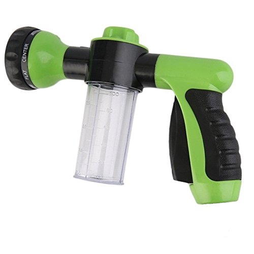 High Pressure Garden Hose Foam Nozzle-Foam Car Washer Water Sprayer Gun with 8 adjustable Pattern by Buyplus (Green)