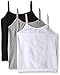 Pink House Girls' 3 Piece Seamless Jersey Tank Top, White/Black/Grey, 7-16