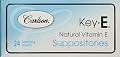 Carlson Labs Key-E Suppositories with Natural Vitamin E, 24 Count ( Value Pack of 4)