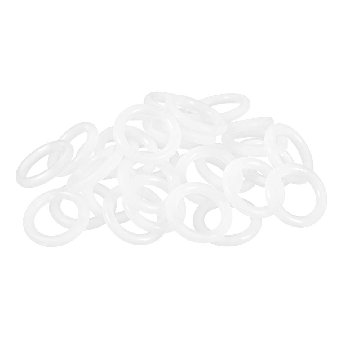 sourcing map Silicone O-Ring, 18mm OD, 12mm ID, 3mm Width, VMQ Seal Rings Gasket, White, Pack of 30