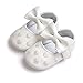 RVROVIC Baby Girls Shoes PU Soft Sole Bow Prewalker 0-18 Months (11cm (0-6months), Heart White)