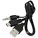 Black USB2.0 A Male to Mini B Male + 3.5mm Audio AUX Adapter Charger Cable Cord