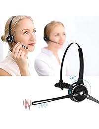 Auriculares Bluetooth para camioneta, auriculares inalámbricos con micrófono, estación de carga, cancelación de ruido, sonido claro, auricular para coche, camión, conductor, centro de llamadas, oficina, iPhone, Android
