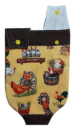 Catheter Peg Bag Cover, Drainage Bag Covers (500 ml). Chickens Pattern. Nutex. 100% Cotton.
